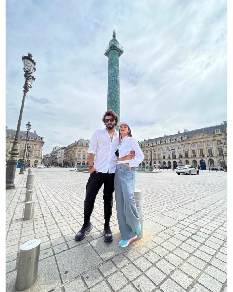 Arjun Kapoor and Malaika Arora twin in white shirts in Paris. Couple fashion goals, we say