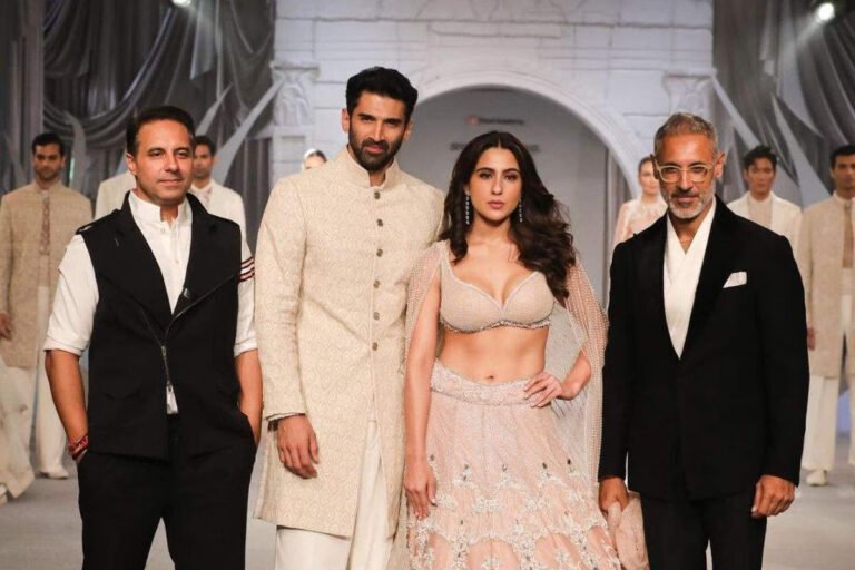Sara Ali Khan and Aditya Roy Kapur mesmerise as showstoppers for Shantnu & Nikhil at ICW 2023